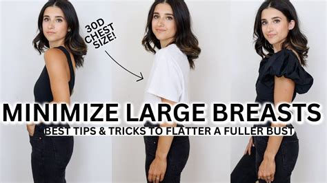 Best Clothing And Tips To Flatter And Minimize Large Breasts Youtube