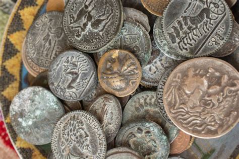 Ancient Metal Coins Collectiion Stock Image Image Of Hobby Finance