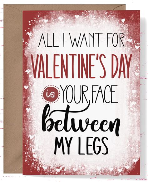 Free Delivery Worldwide Best Quality Funny Dirty Valentine Card For Him