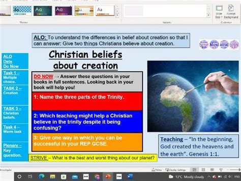 Creation Christianity Teaching Resources
