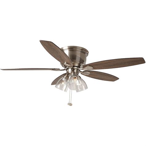 Hampton Bay Stoneridge 52 Inch Indoor Brushed Nickel Ceiling Fan With