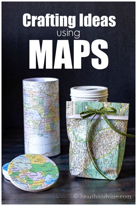 Come See Several Fun Crafts With Maps That You Can Print Out And Create