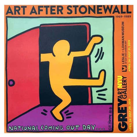 Keith Haring Exhibit Poster Keith Haring National Coming Out Day At