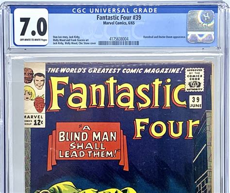 Fantastic Four 39 Cgc 70 Ow W Marvel 1965 Doctor Doom Stan Lee Jack