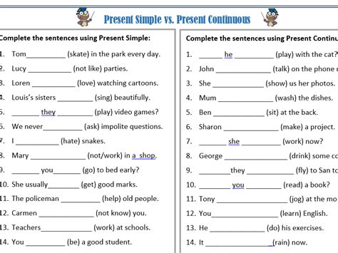 Present simple and present continuous. Present Simple vs Present Continuous worksheet | Teaching ...
