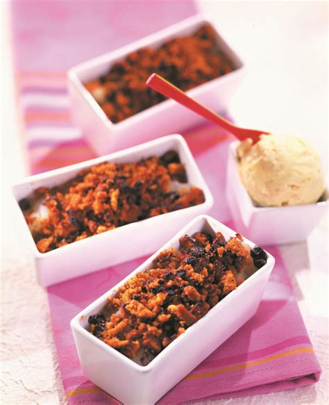 Recette crumbles poire - chocolat