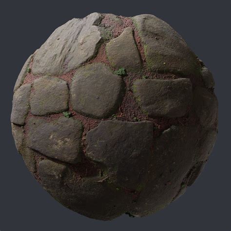 3d Scanned Forest Cobblestone Path 8x2 Meters