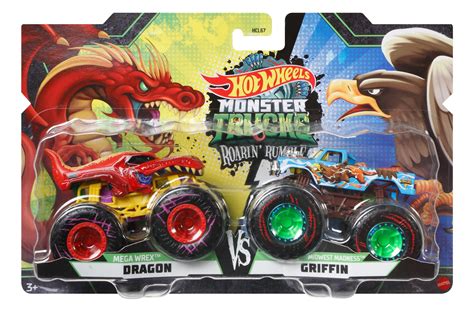 Hot Wheels Monster Trucks Roarin Rumble 2 Pack Styles May Vary