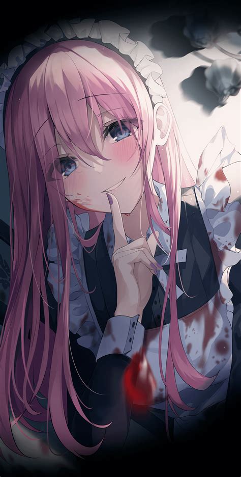 Yandere Maidoriginal 1234x2439 Animewallpaper