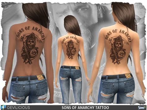 The Sims Resource Sons Of Anarchy Tattoos By Devilicious • Sims 4