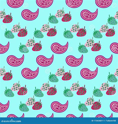 Strawberry Paisley Decor Paisley Dreams Seamless Repeat Pattern In Pink