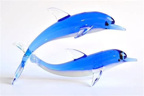 Glass Dolphin Figurine Glass Sea Figurine Glass Figurine Etsy