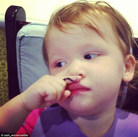 Jessica Albas Husband Cash Warren Posts Cute Tweet Of Daughter Haven Sporting A Fingerstache