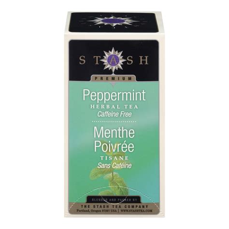 Stash Caffeine Free Peppermint Herbal Tea Bags Stongs Market
