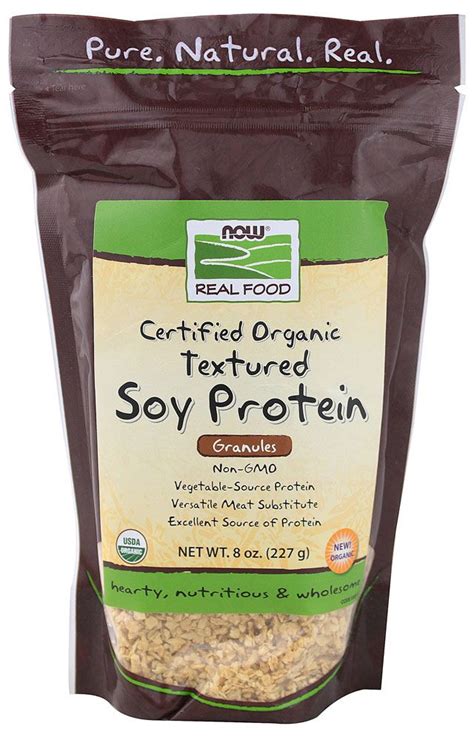 Now Real Food Organic Textured Soy Protein Granules 8 Oz Real Food