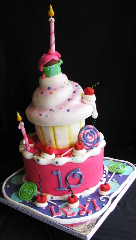 Whimsical 10th Birthday Cake