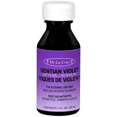 De La Cruz 1 Gentian Violet Toques De Violeta Antiseptic 1 Fl Oz