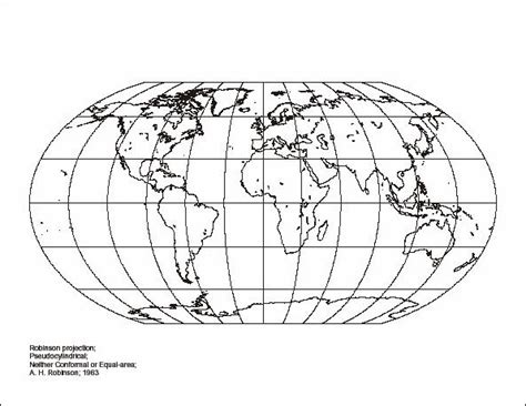 The robinson projection is a map of the entire world that shows every landmass and continent all at once. The Savvy Traveller - National Geographic Wall Maps: The World