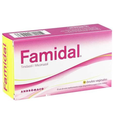 Famidal 10 Ovulos Vaginales Tinidazol Miconazol Farmacias Vivas