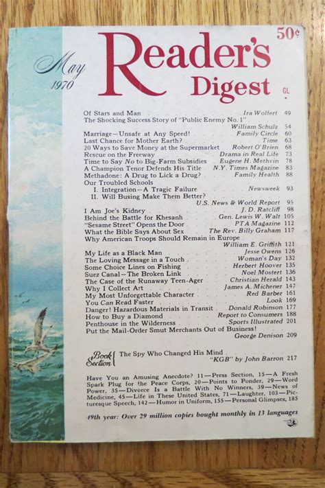 Readers Digest Magazine May 1970 1900 Magazine Periodical Sage