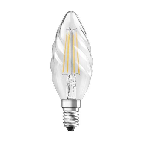 Osram Led Filament Retrofit Classic Bw Kerze Gedreht W W E Kla