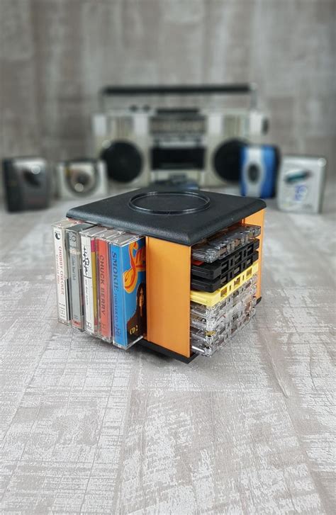 80s Audio Cassette Storage Boxes Rotary Cassette Case Etsy Audio