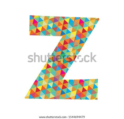 Triangle Colorful Letters Z Vector Illustration Stock Vector Royalty