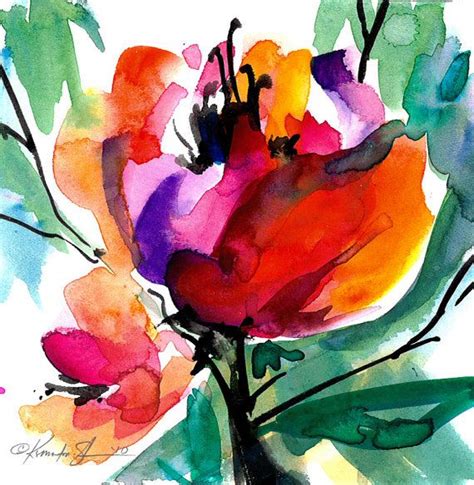 Flower Watercolor Abstract Flowers And Watercolor