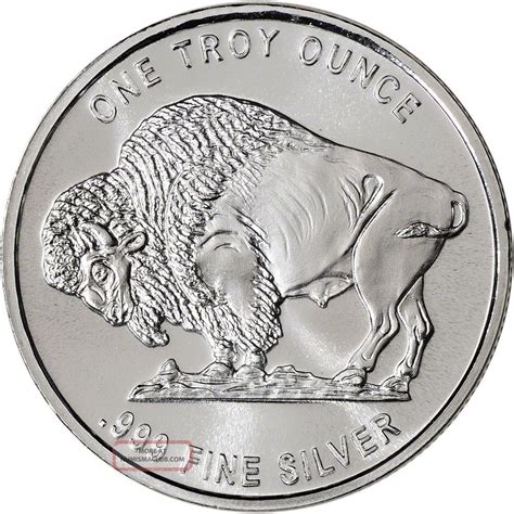 1 Buffalo Indian 1 Oz 999 Fine Silver Coin One Troy Ounce