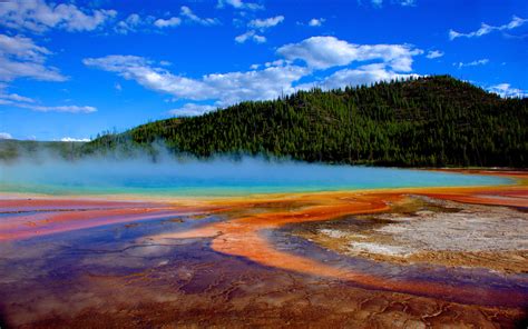 Grand Prismatic Spring Yellowstone National Park Is The Largest Hot