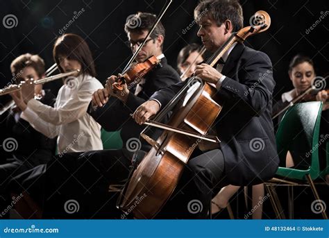 Classical Music Concert Symphony Orchestra On Stage Stock Photo