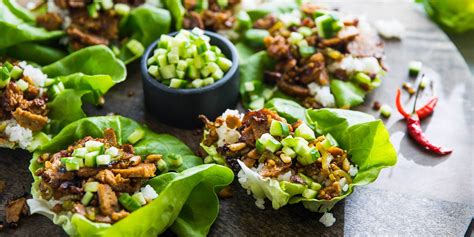 Add a few seitan pieces, and fry them on both sides until they're browned. Mongolian Seitan Lettuce Cups with Sticky Rice and Pine ...