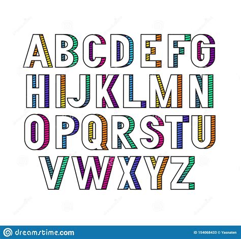 Vector Bold Condensed Grotesque Font With Gradient Shadows Uppercase