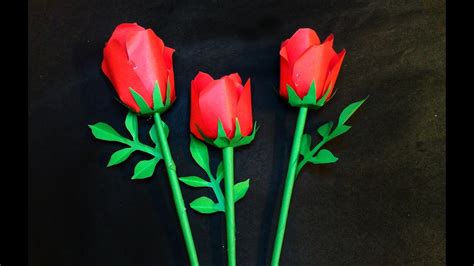 Paper flowers rose diy tutorial easy for children/origami ...