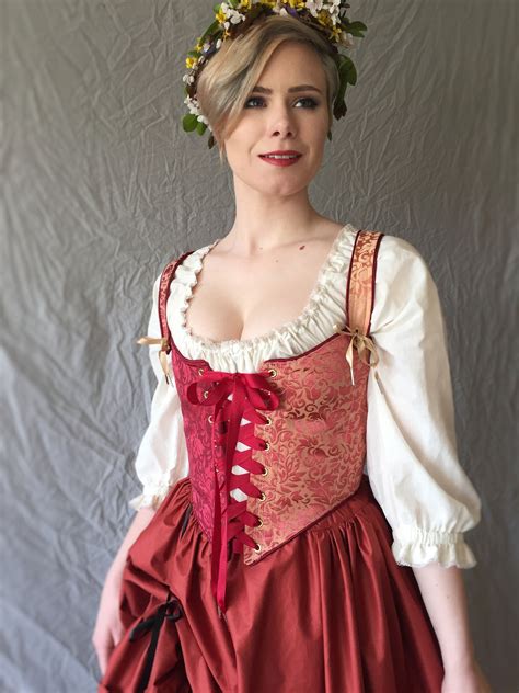 4 Color Brocade Renaissance Festival Wench Corset Bodice Etsy Renaissance Dresses Ren Faire