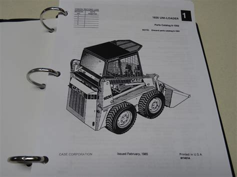 Case 1835 Uni Loader Skid Steer Parts Catalog Manual List Book New