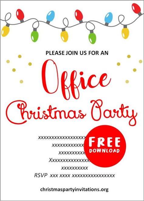 Pin On Free Office Christmas Party Invitations Templates