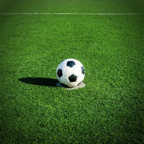 The penalty area is the box at both ends of the pitch surrounding the goal. Image of Soccer Football on Penalty ... | Stock image ...