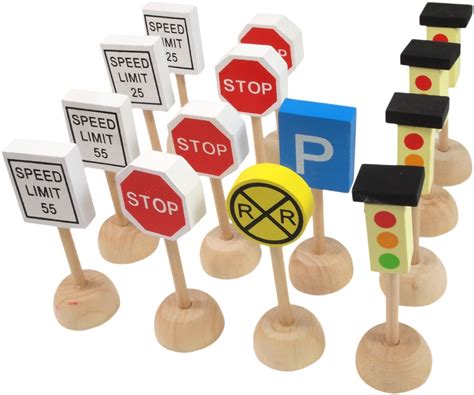 Kids Wooden Street Signs Playset Baby Boomer Redline Toys And Collectables