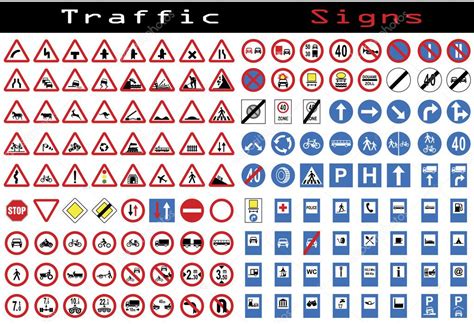 Traffic Sign Collection ⬇ Vector Image By © Vipervxw Vector Stock 2841849