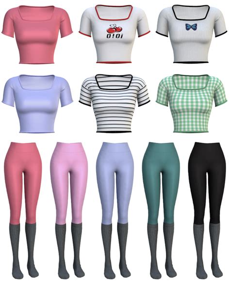 0525 Yoga Clothes Set Euno Sims Cc On Patreon In 2021 Sims Cc Sims