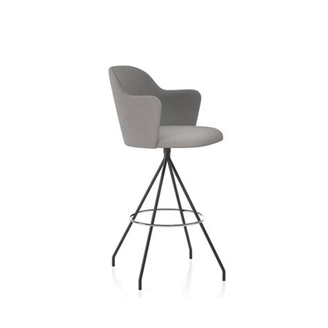 Swivel Design Stool With Armrests Aleta By Viccarbe Aiuredeco
