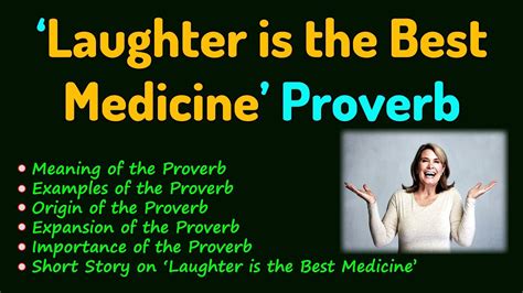 Laughter Is The Best Medicine Proverb In English Youtube