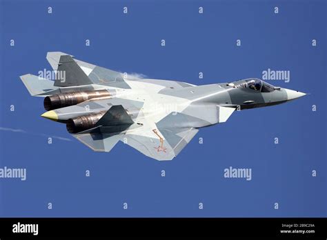 Sukhoi T 50 Su 57 Pak Fa Fifth Generation Russian Jet Fighter Stock