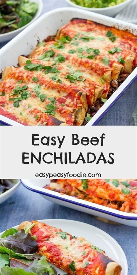 Vegan dinner recipes beef recipes cooking recipes mexican recipes cooking ribs cooking turkey sweetish meatballs recipe crock pot minced beef recipes mince recipes chicken recipes rissoles recipe patties recipe beef patty quick easy meals yummy food recipes. Easy Beef Enchiladas | Recipe | Easy beef enchiladas ...