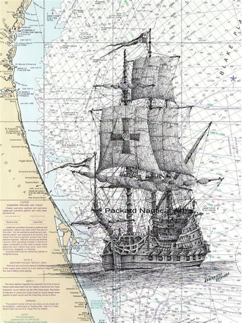 Nautical Art Chart Art Nautical Art Charts Shipwrecks By Lawrence