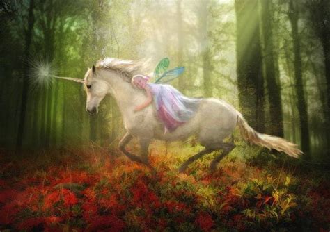 Fairy Riding Unicorn Unicorn And Fairies Unicorn Fantasy Unicorn Art