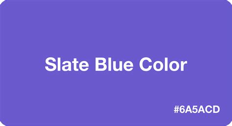 Slate Blue Hex Color Code 6a5acd