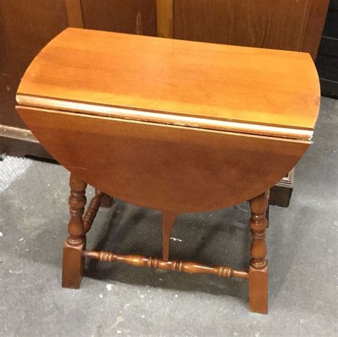 Cute 1950 Solid Maple Butterfly Drop Leaf End Table Maple Furniture