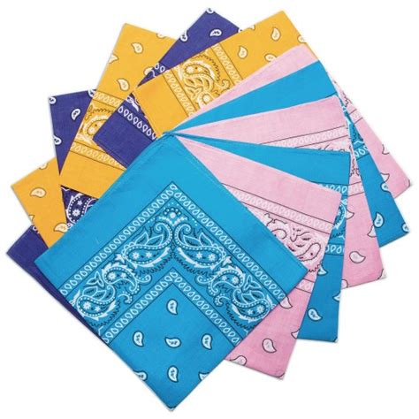 Buy Western Style Paisley Bandanas Fashion Colors Pack Of 12 At Sands